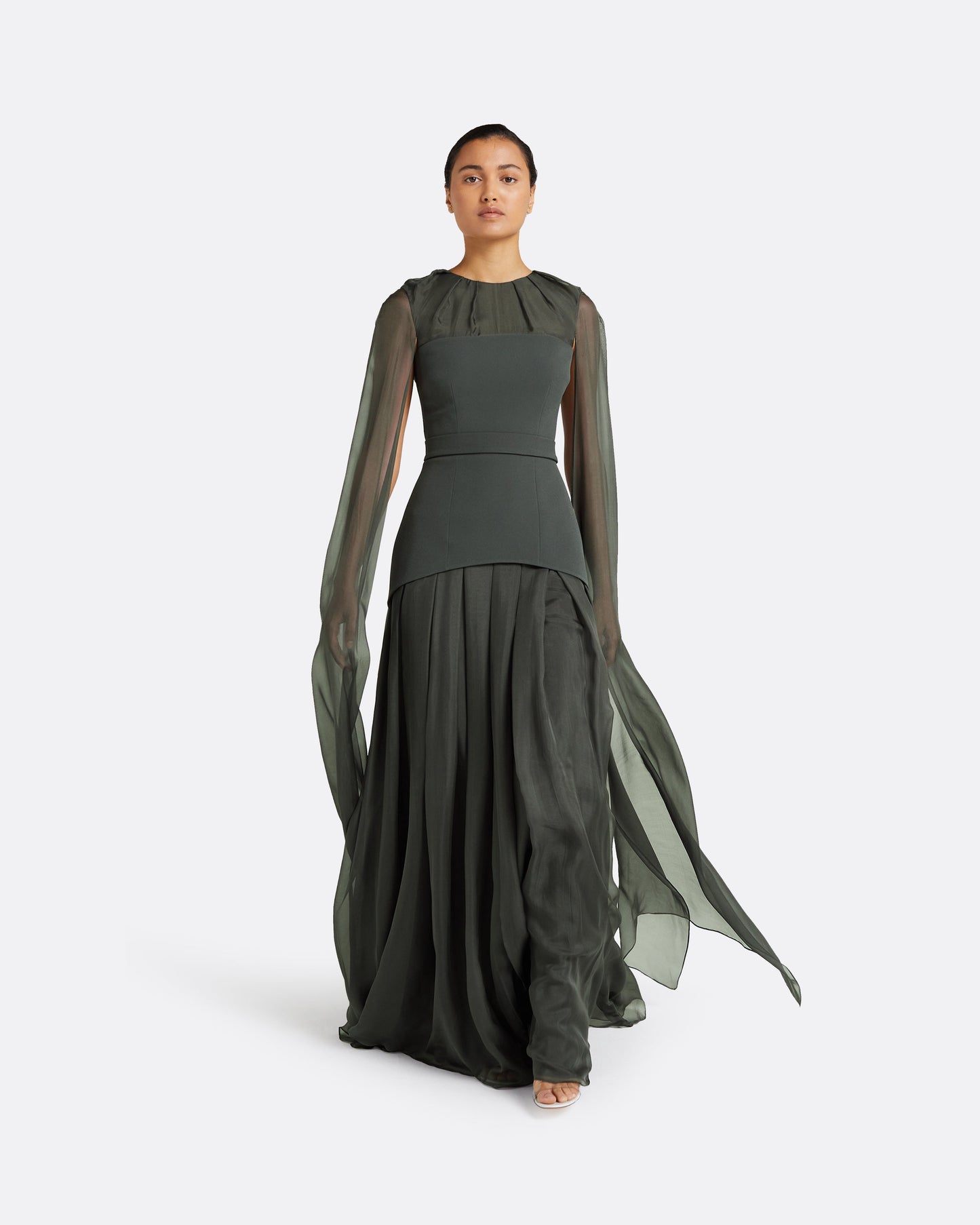 Gloria Graphite Long Dress