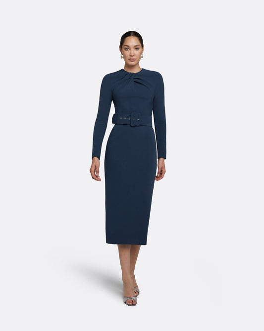 Brunna Ink Blue Midi Dress