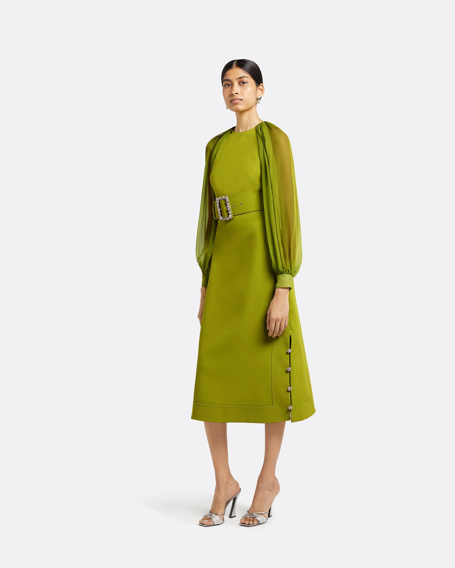 Viola Woodbine Midi Dress