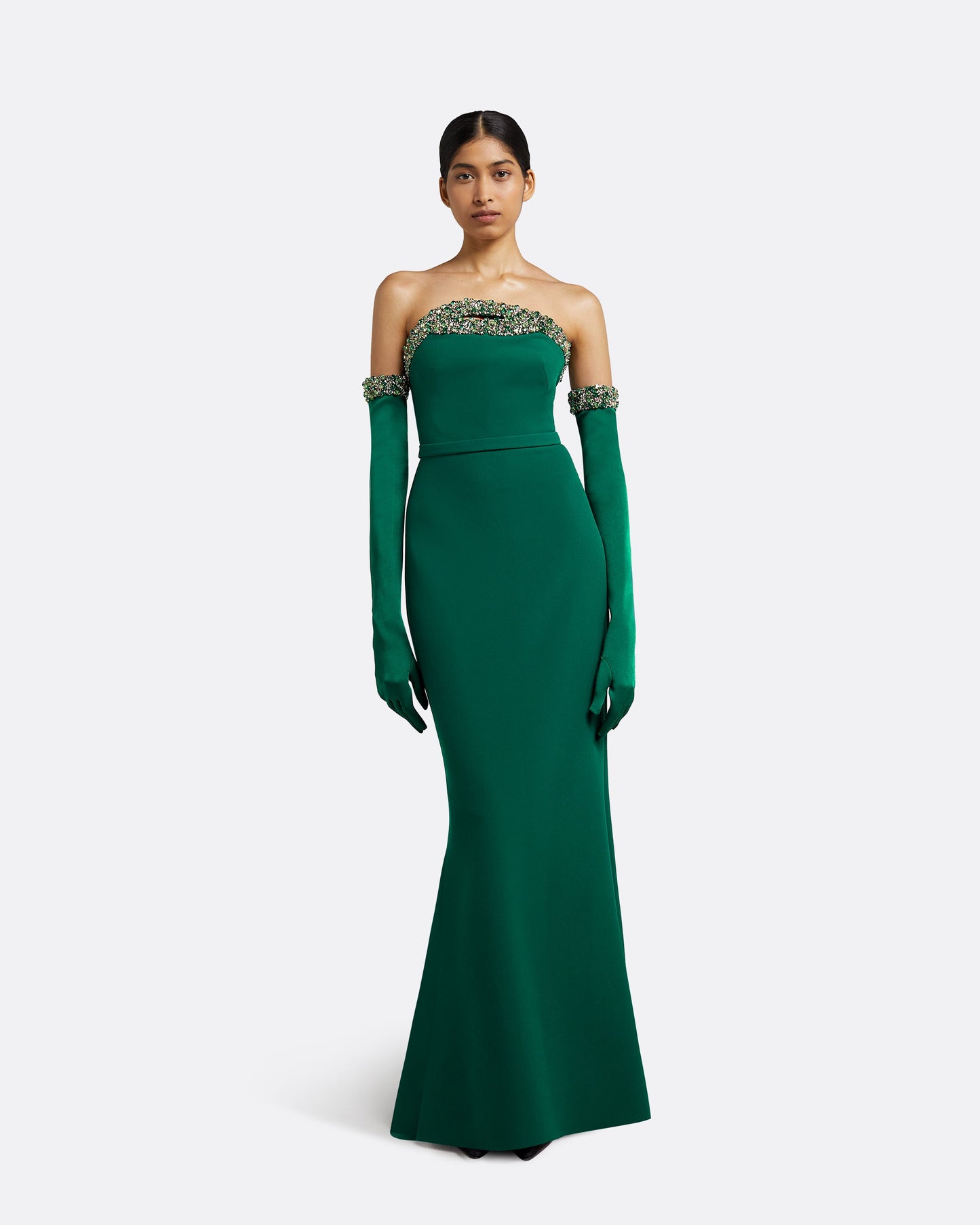 Donatella Botanic Long Dress With Antonia Gloves