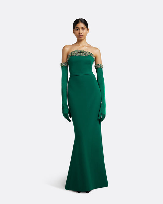 Donatella Botanic Long Dress With Antonia Gloves