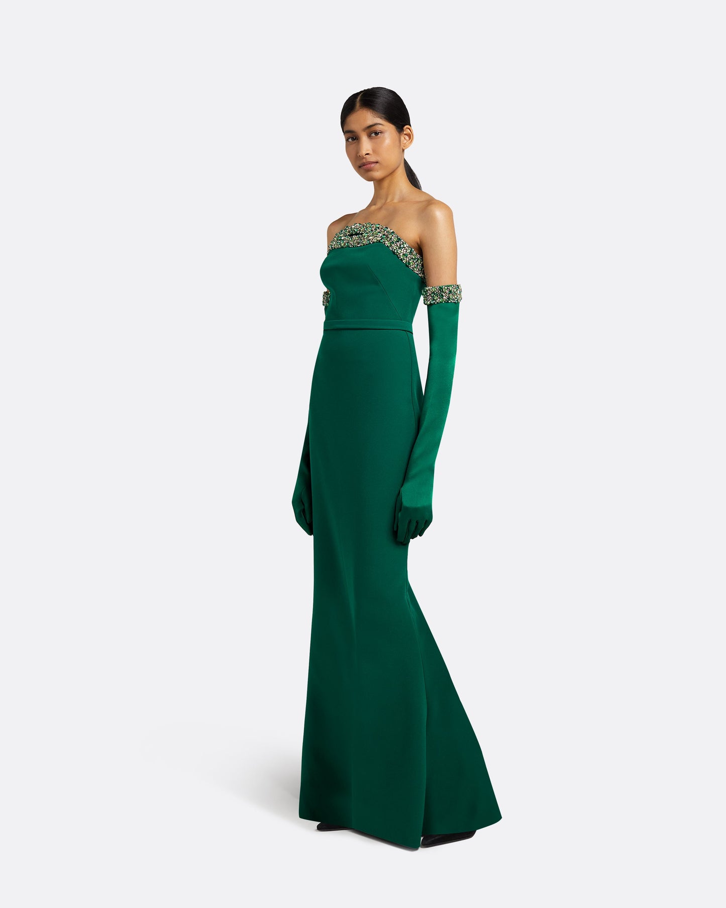 Donatella Botanic Long Dress With Antonia Gloves