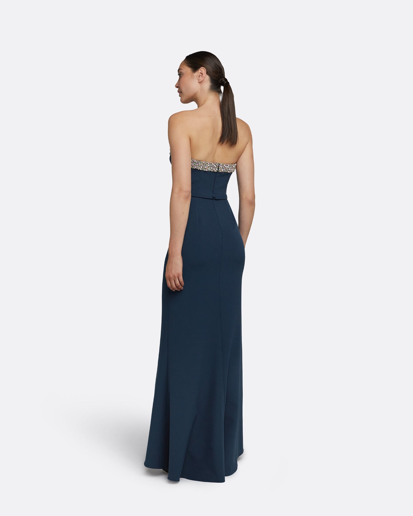 Donatella Ink Blue Long Dress
