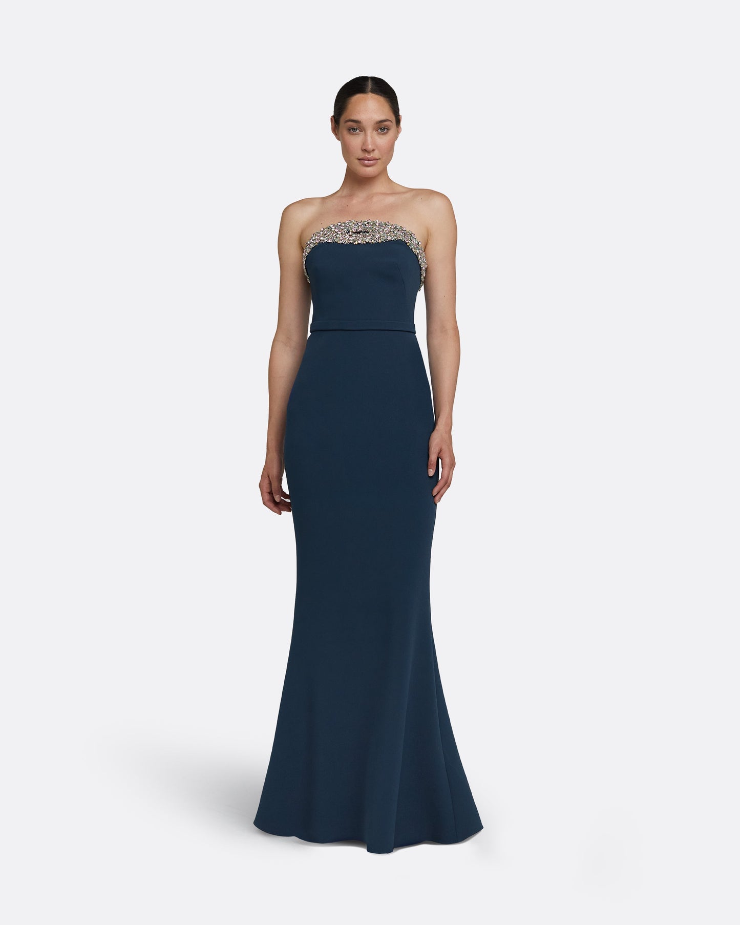 Donatella Ink Blue Long Dress