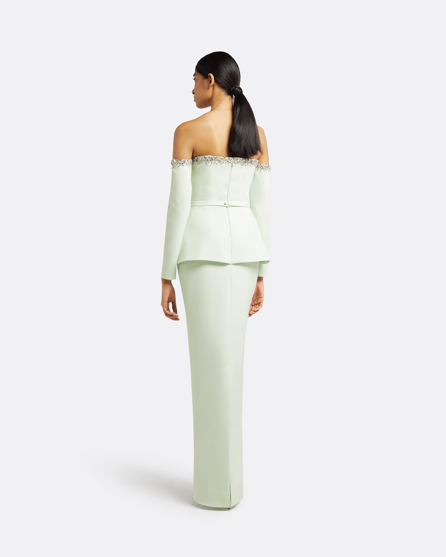 Giuliana Spearmint Long Dress