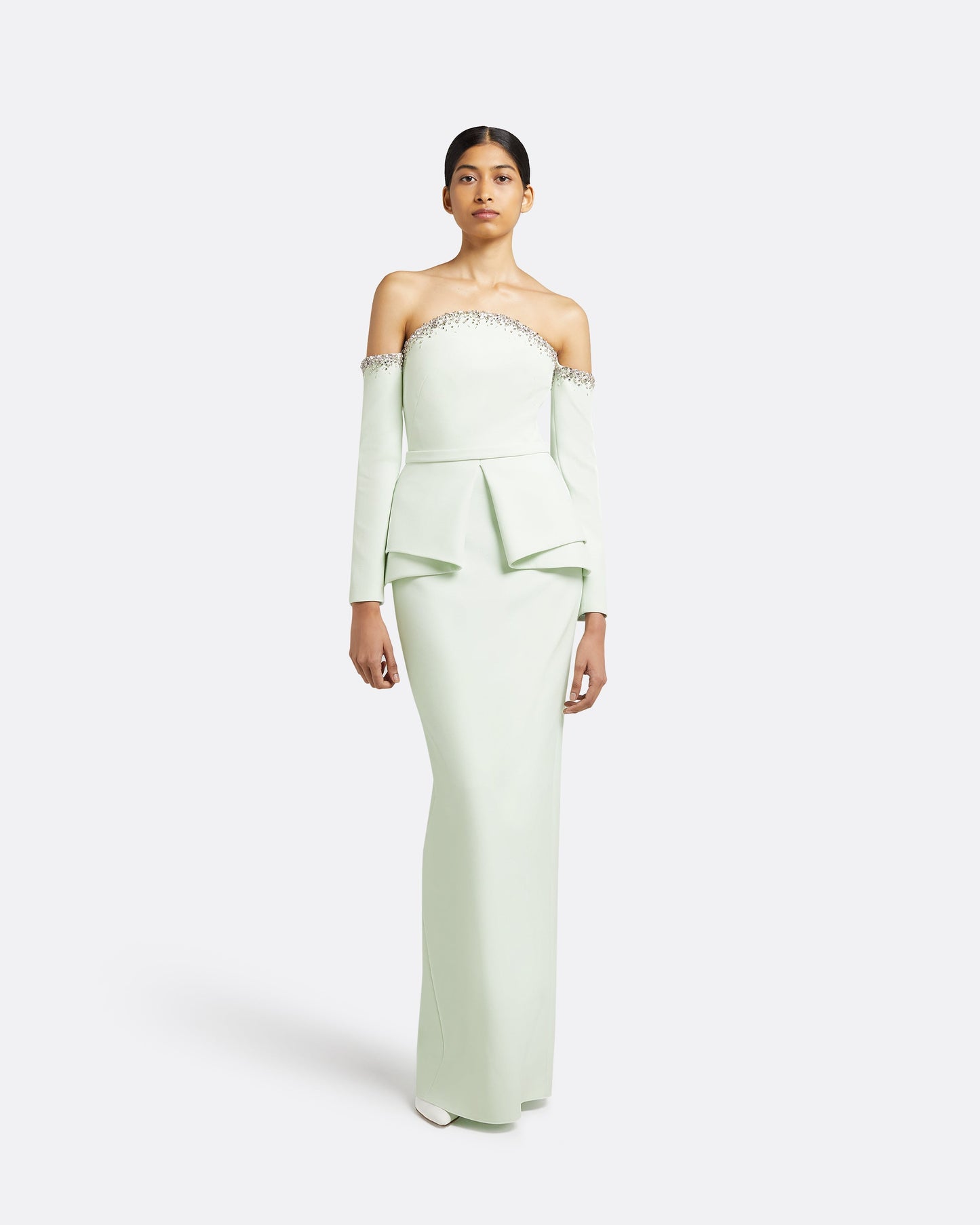 Giuliana Spearmint Long Dress