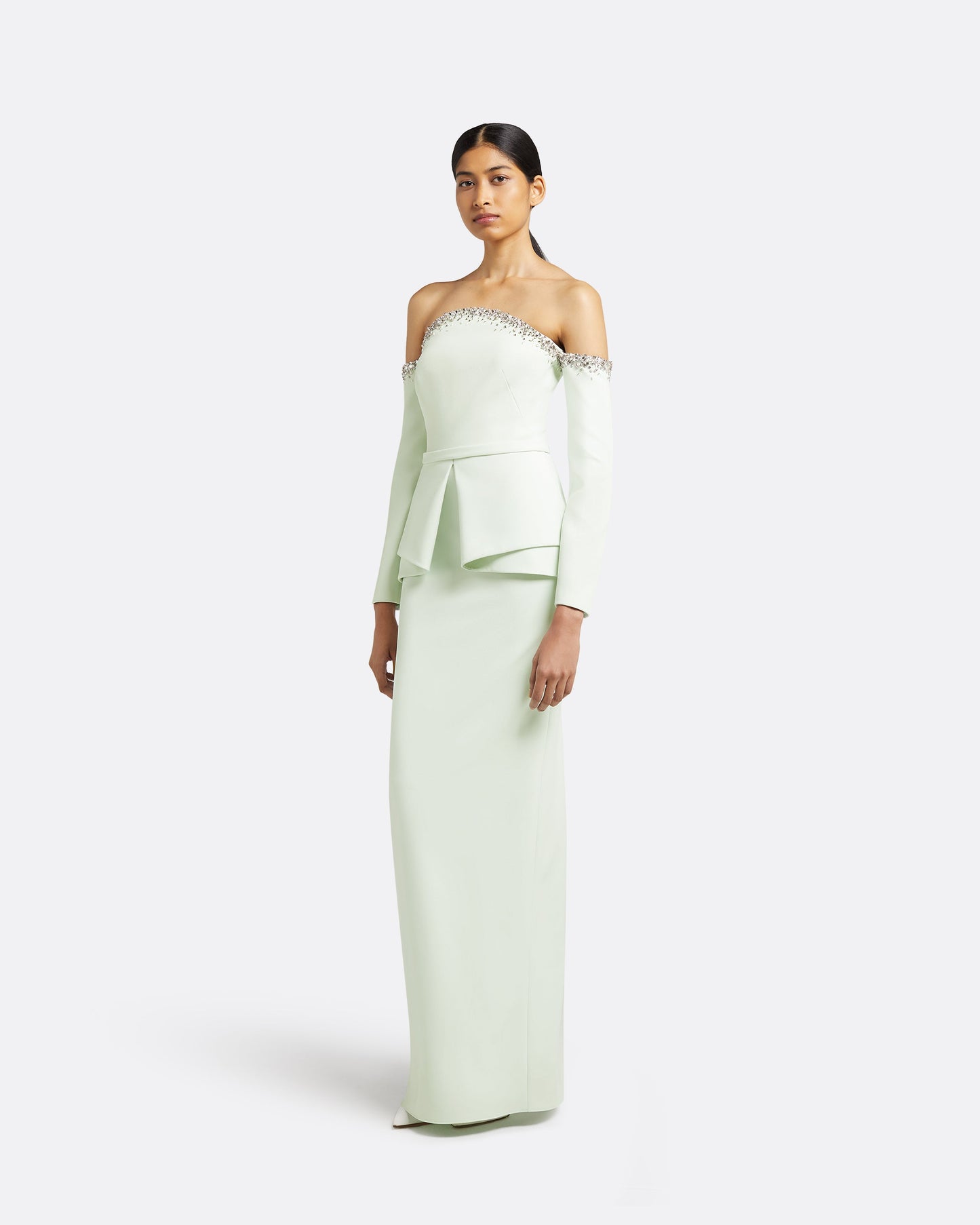 Giuliana Spearmint Long Dress