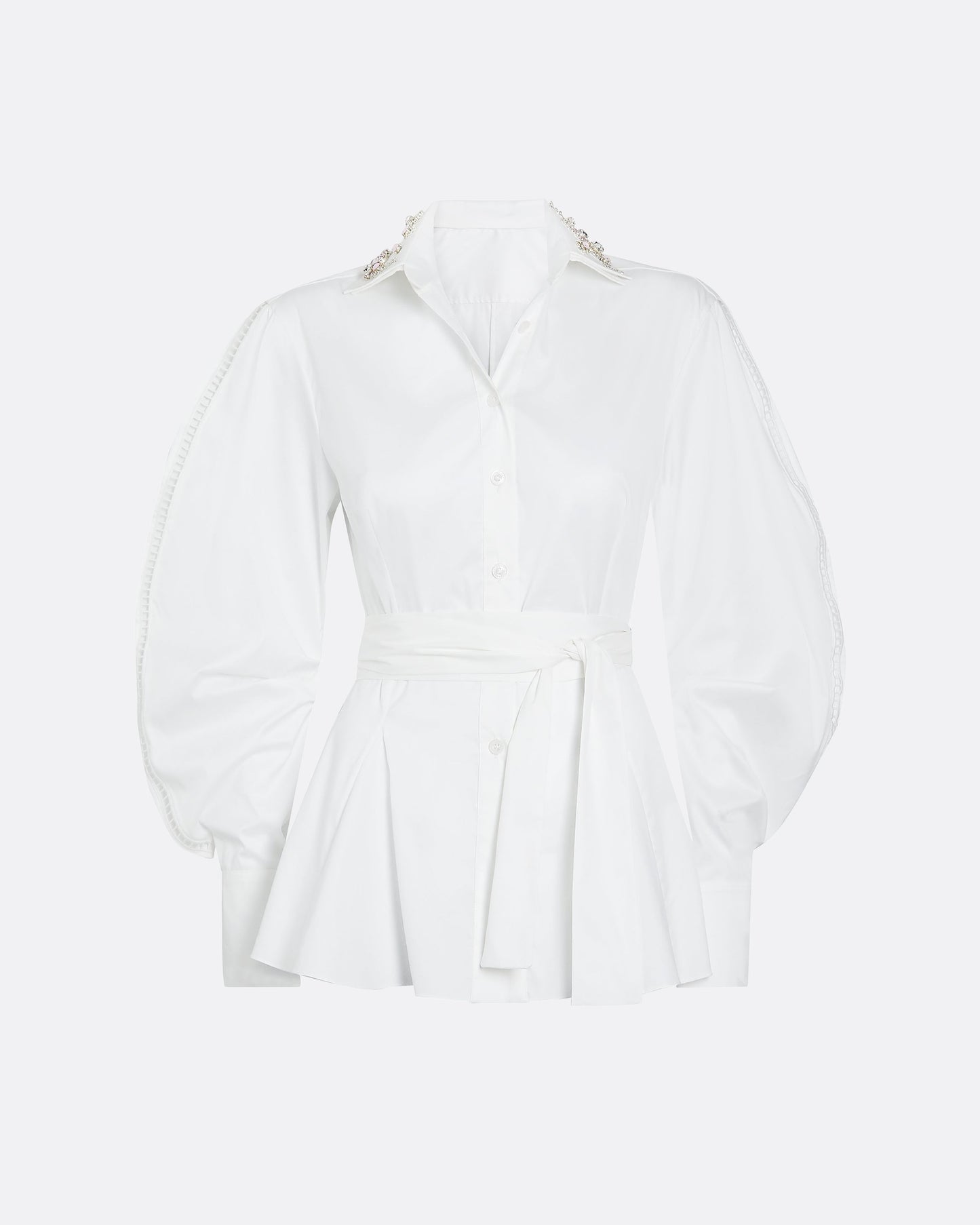 Kathryn Embroidered Ivory Top