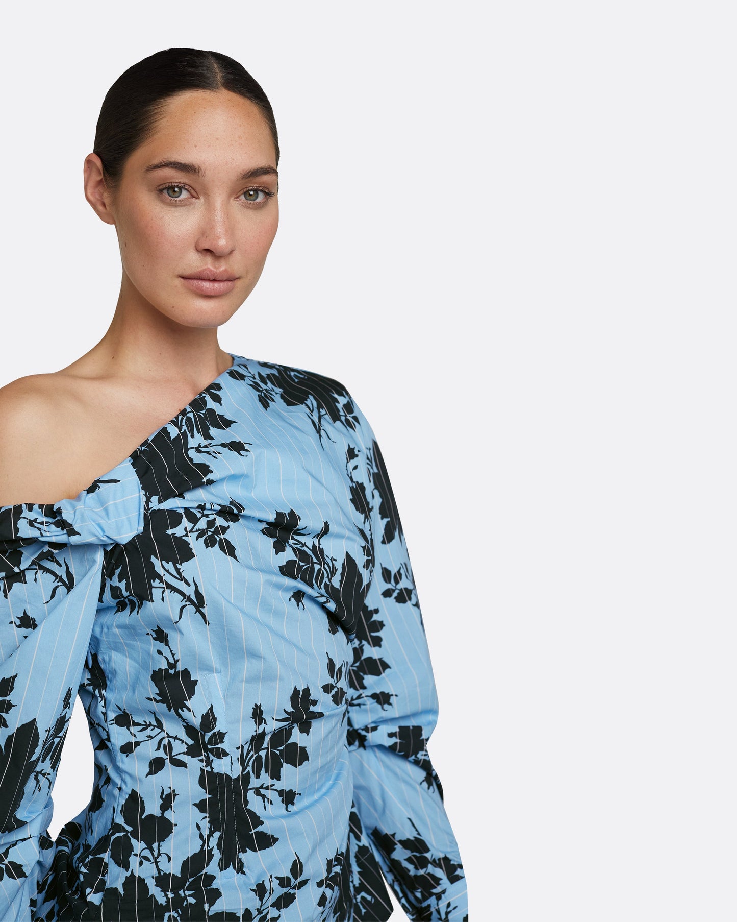 Jo Pale Blue & Black Top