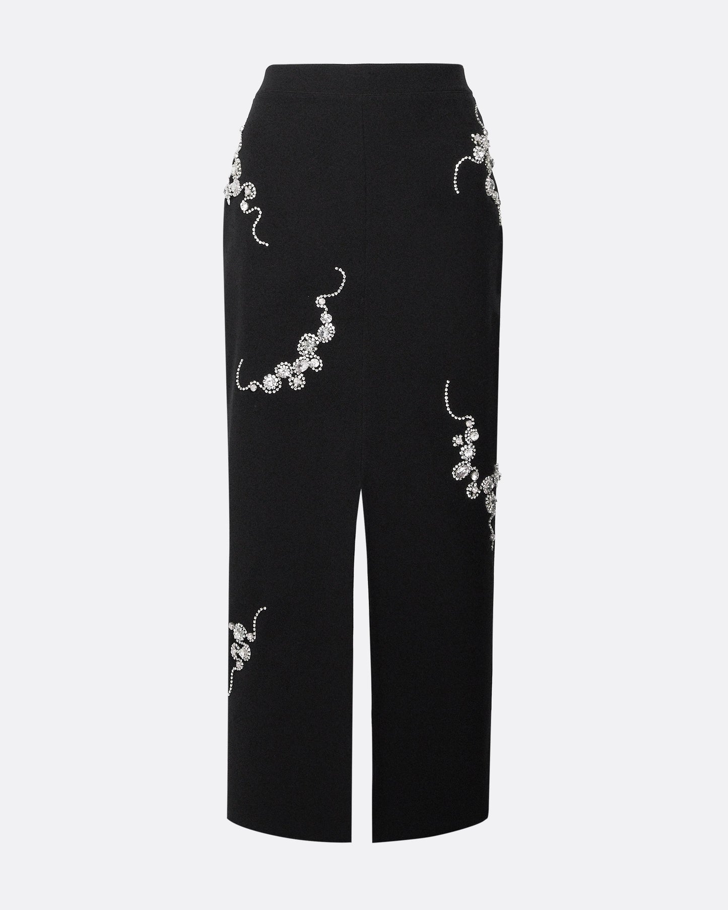 Grainee Black & Broken Jewellery Embroidery Skirt