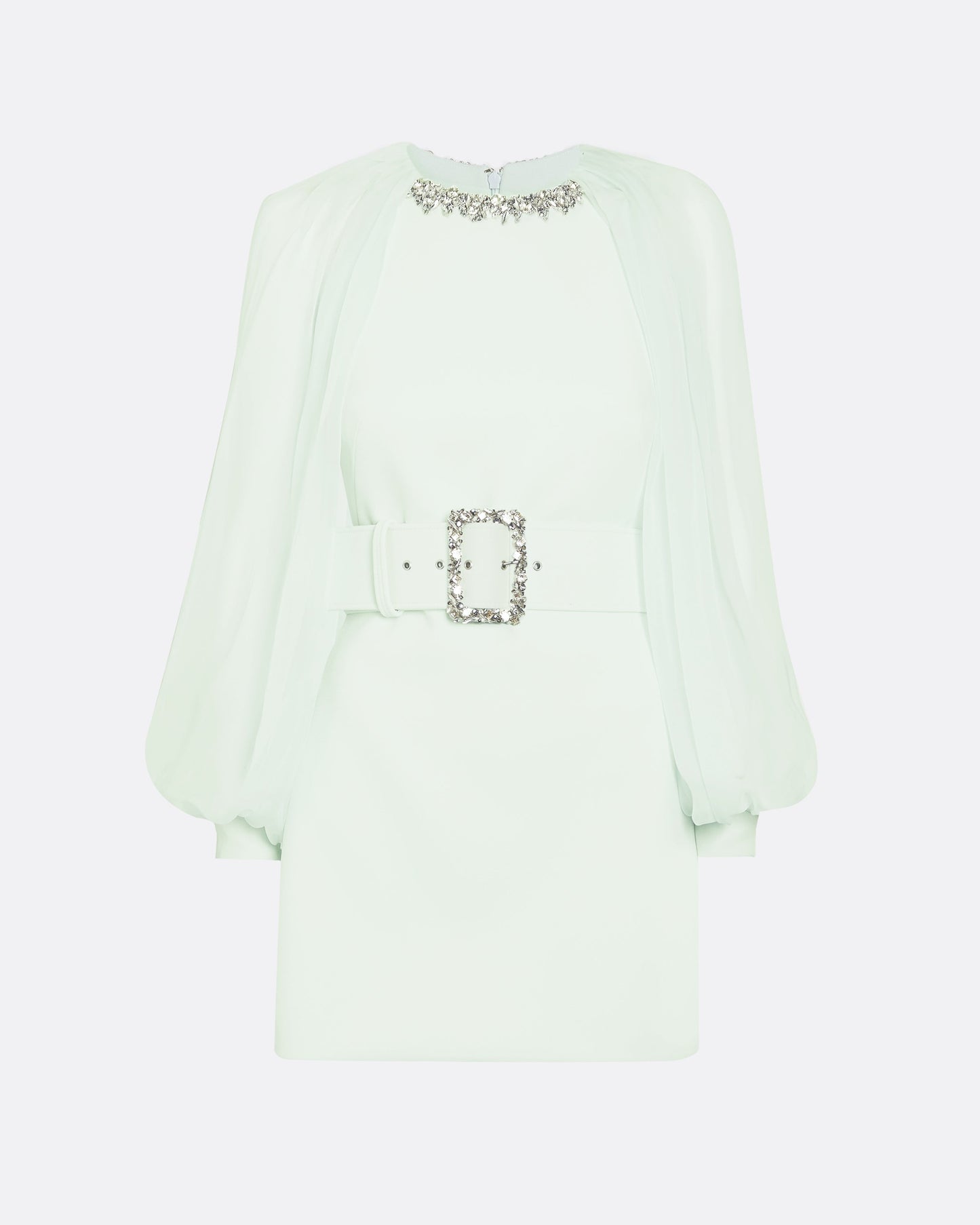 Caoimhe Spearmint Top With Embroidered Belt