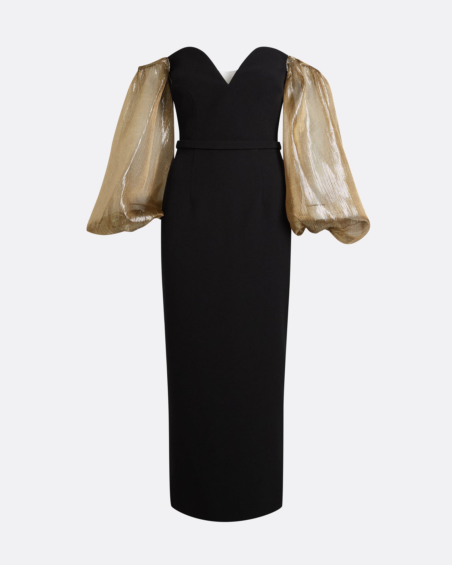 Aurelius Black & Gold Midi Dress