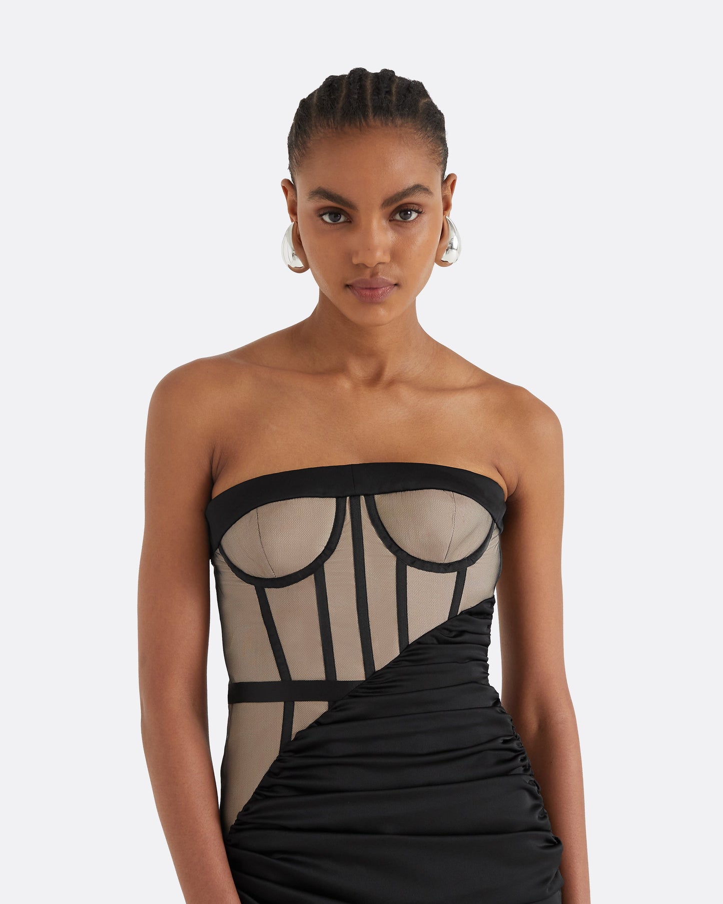 Ames Black Midi Dress