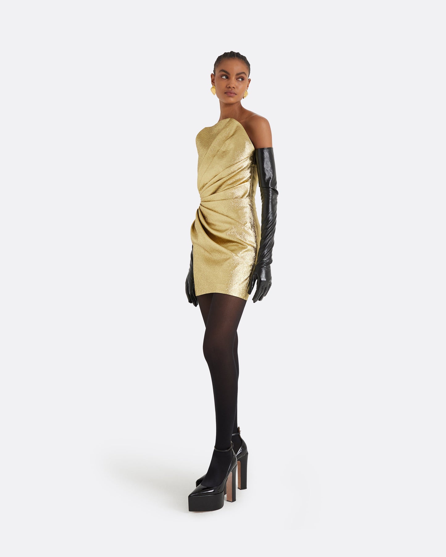Daxton Gold Short Dress