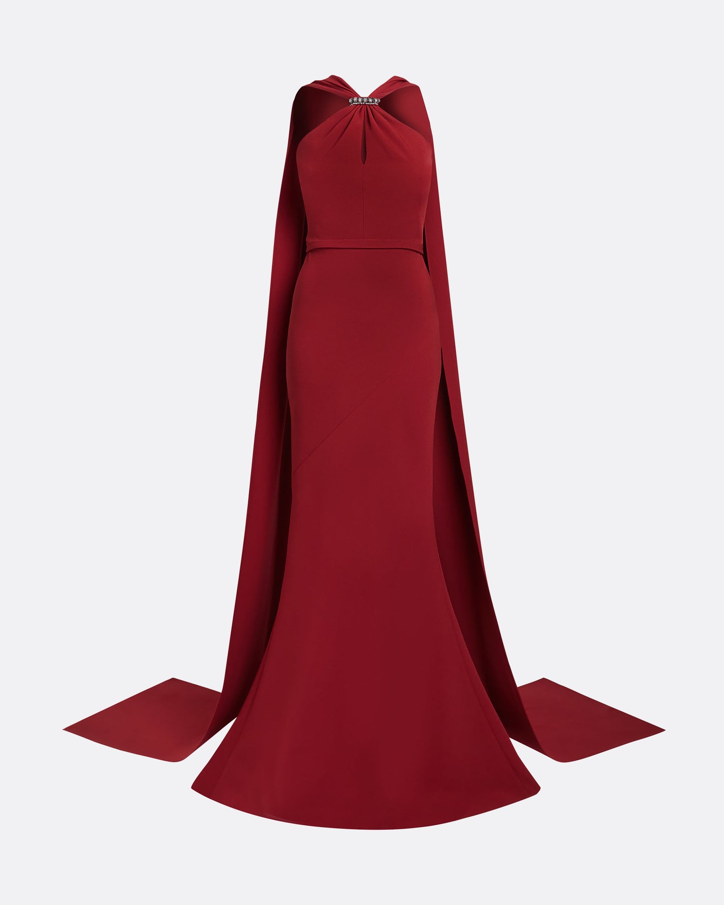 Lilien Rhubarb Long Dress With Embroidery