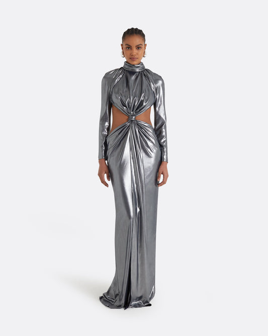 Marlowe Gunmetal Long Dress