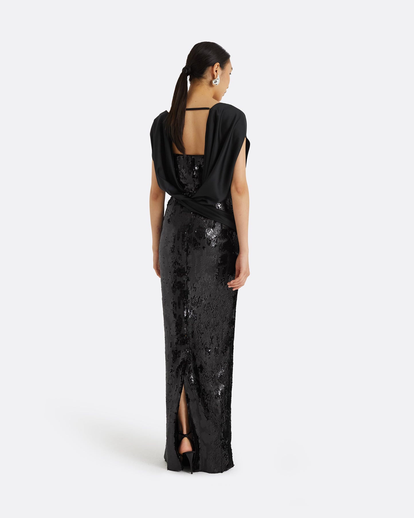 Harri Black Long Dress