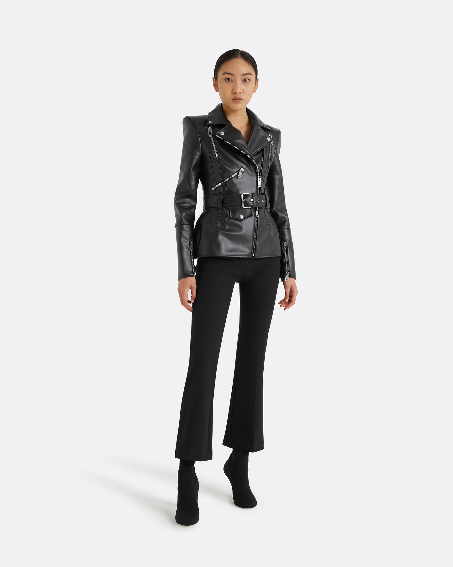 Euphemie Black Vegan Leather Jacket