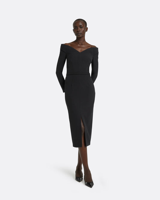 Asuman Black Midi Dress