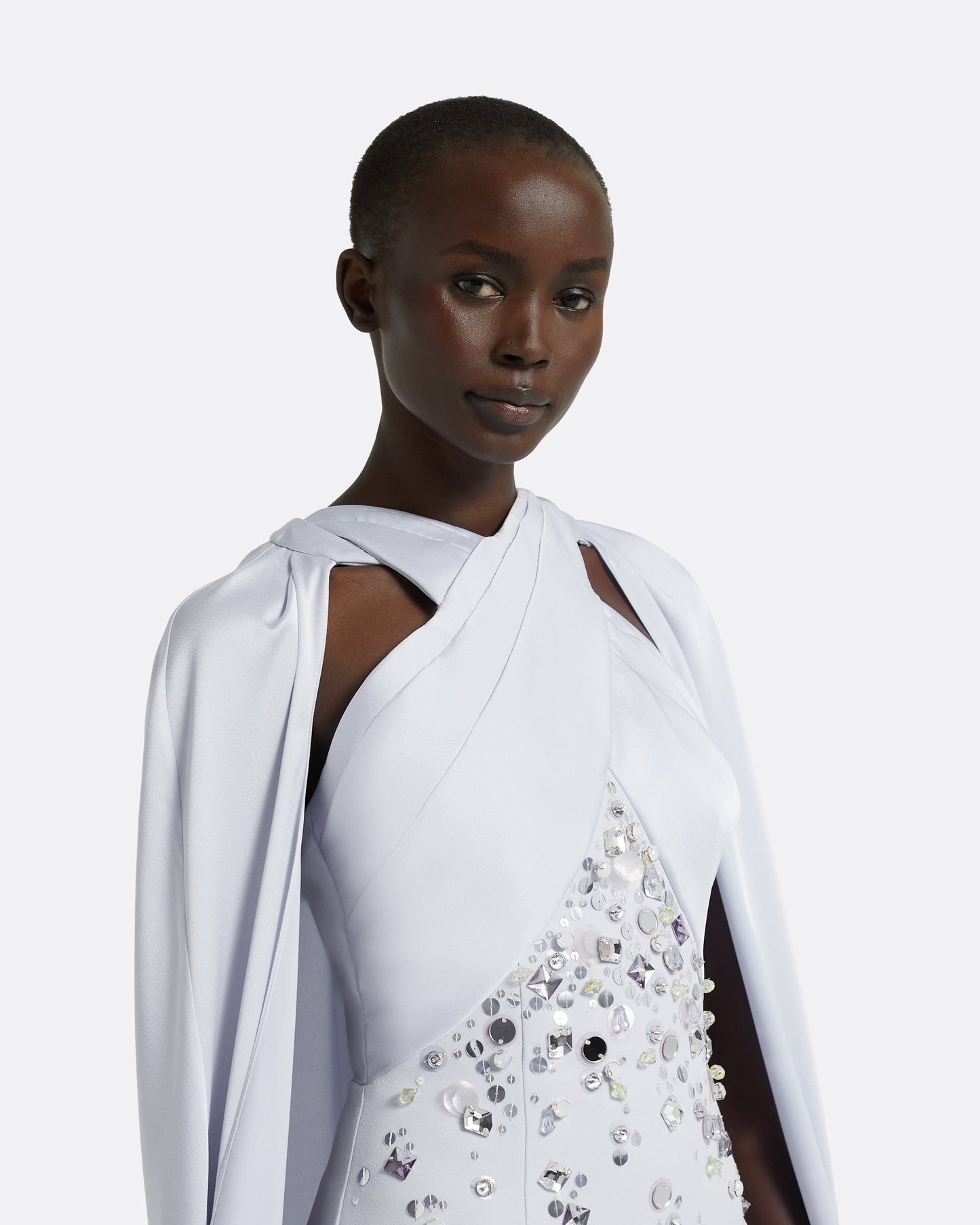 Ayse Silk Blue Long Dress