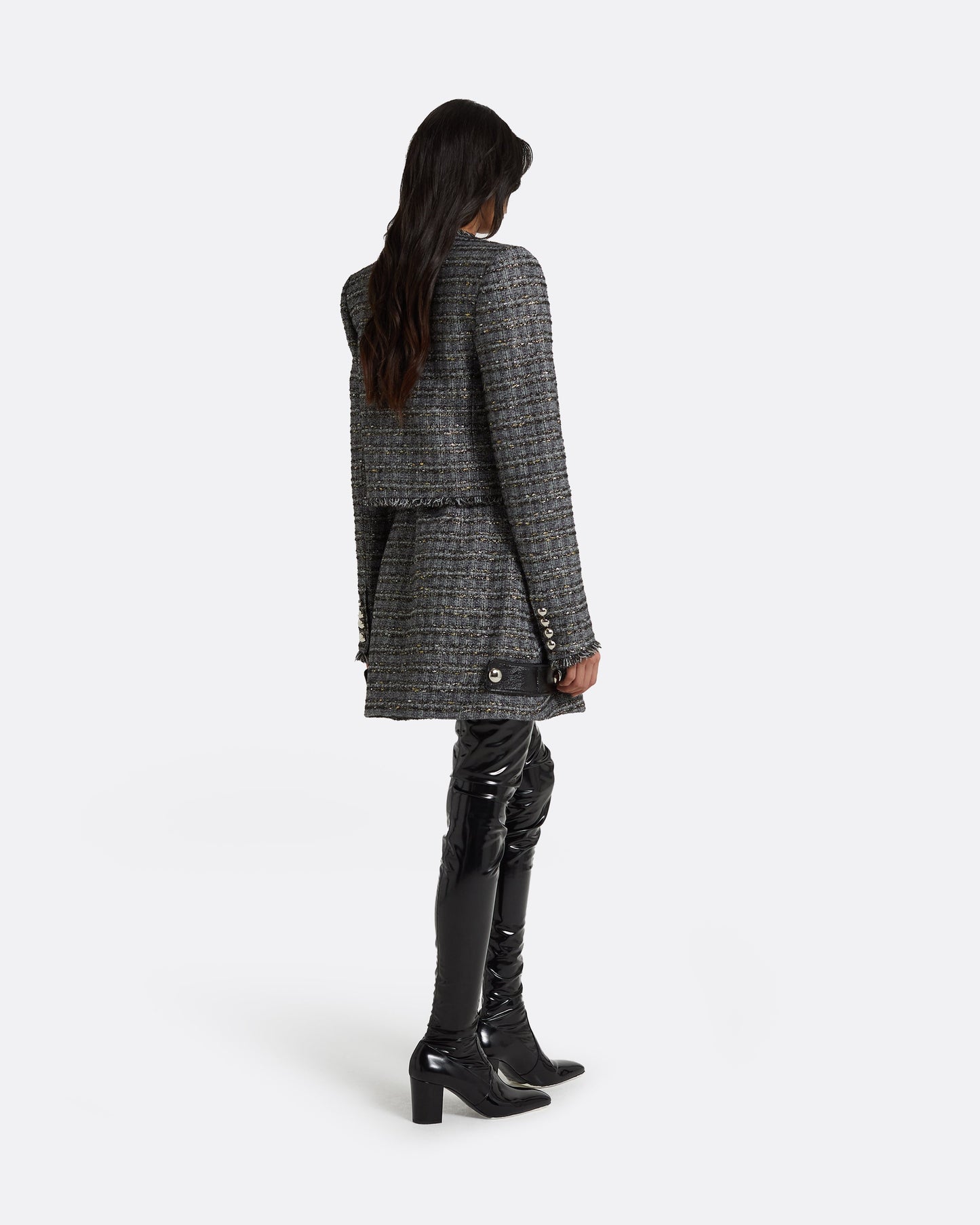 Amelia Metallic Greyscale Jacket