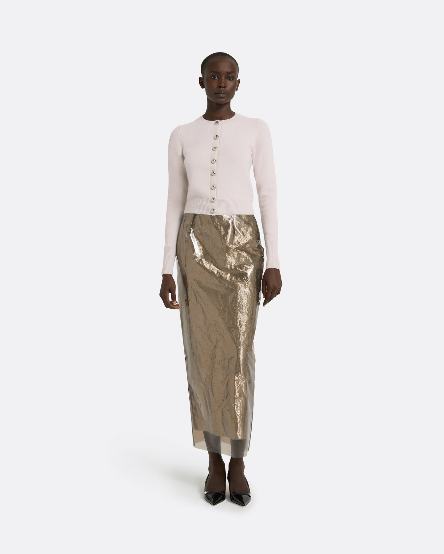 Selen Barely Pink Knit Top