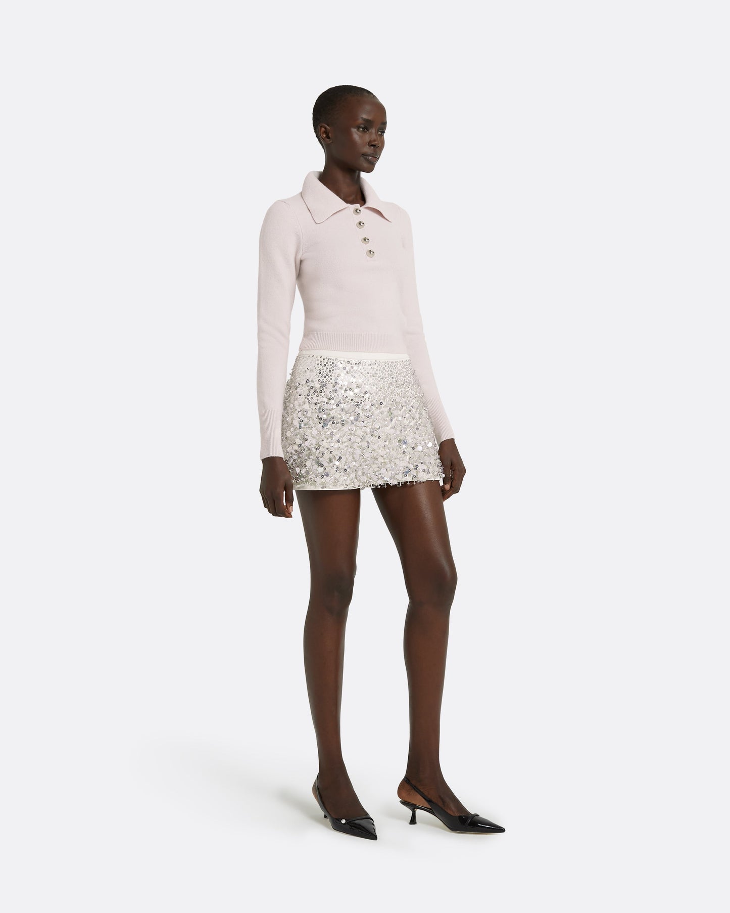 Ekol Barely Pink Knit Top