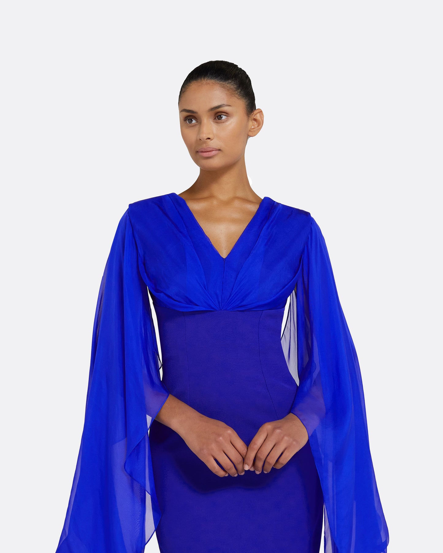 Grace Azure Blue Midi Dress