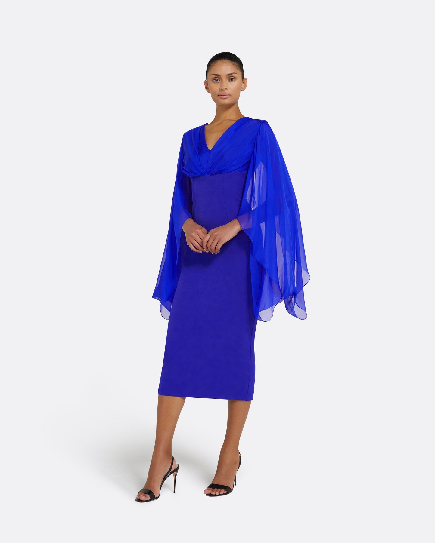 Grace Azure Blue Midi Dress