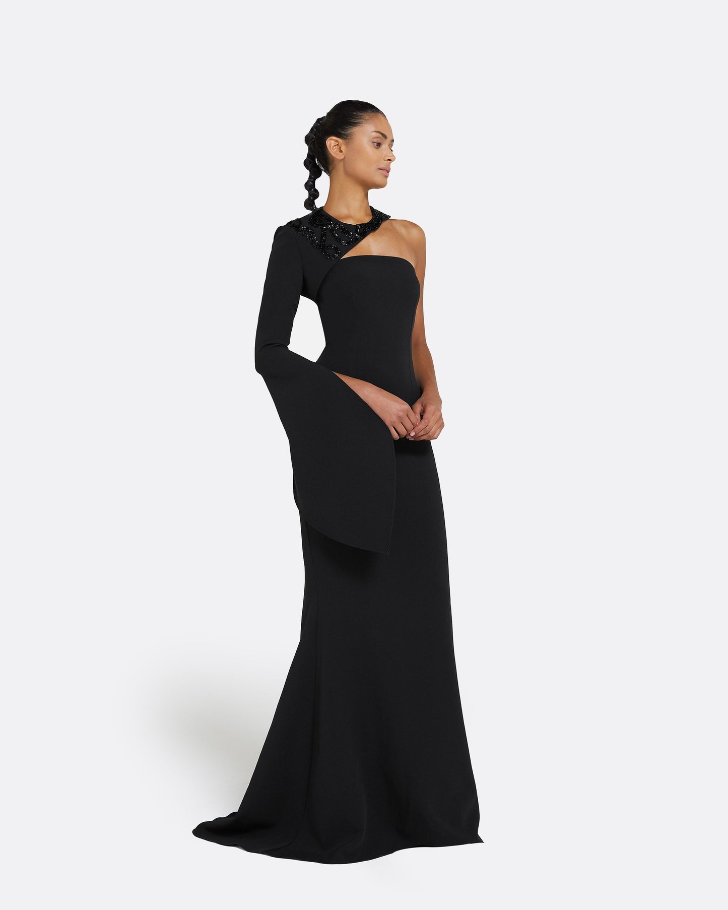 Raha Black Long Dress