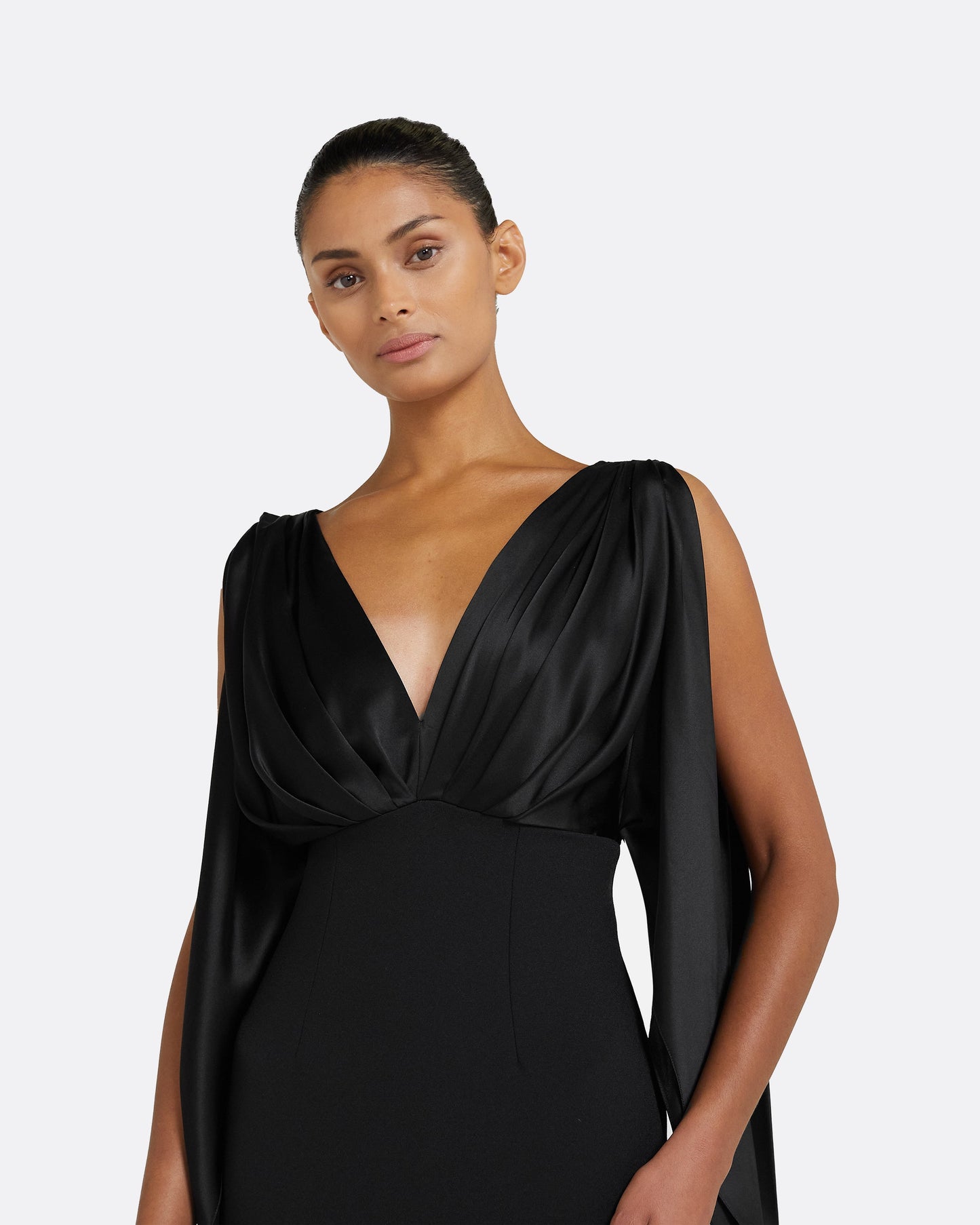 Amina Black Long Dress