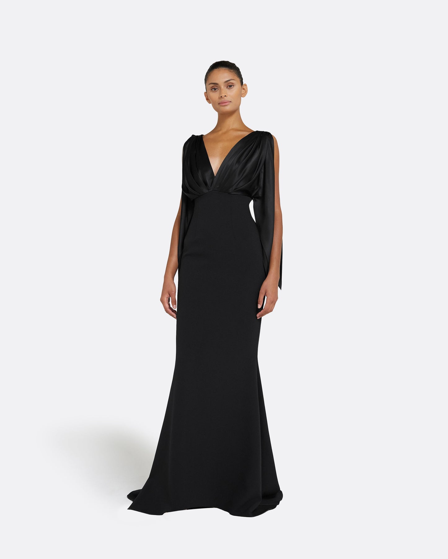 Amina Black Long Dress