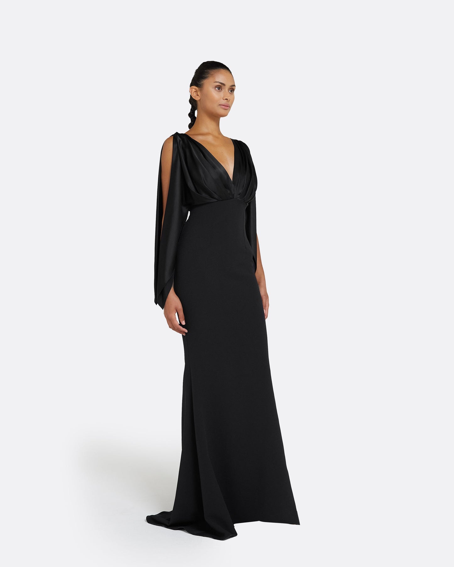 Amina Black Long Dress