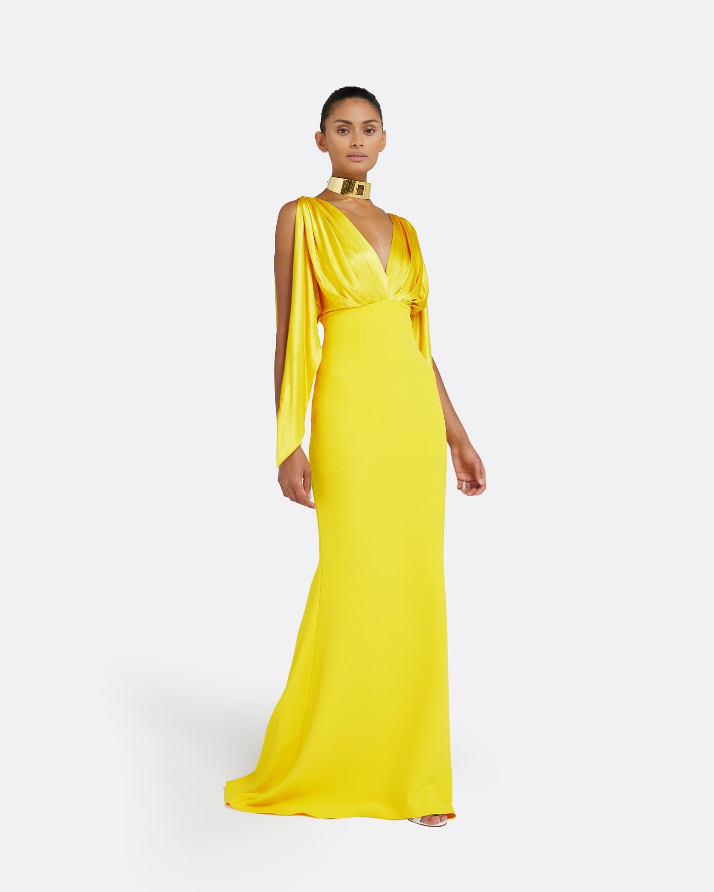 Amina Canary Long Dress