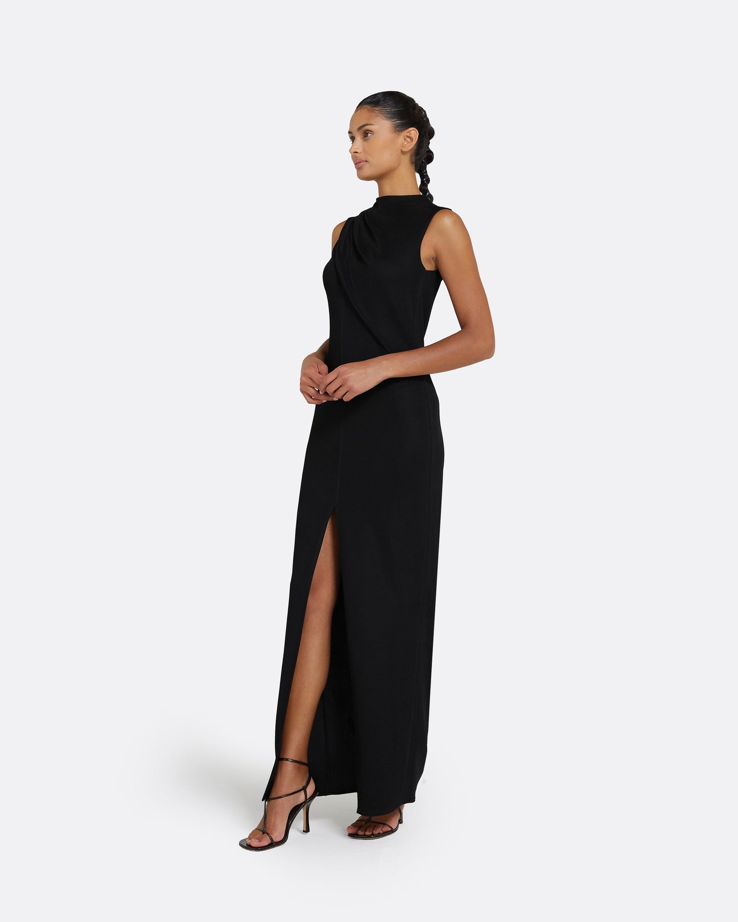 Iris Black Long Dress