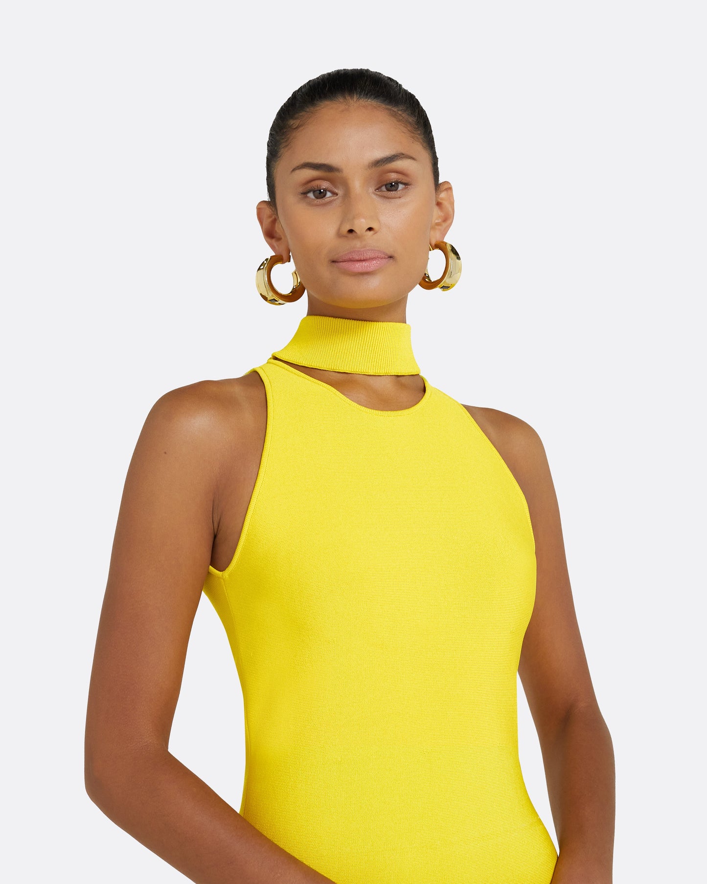 Chasca Canary Knit Midi Dress