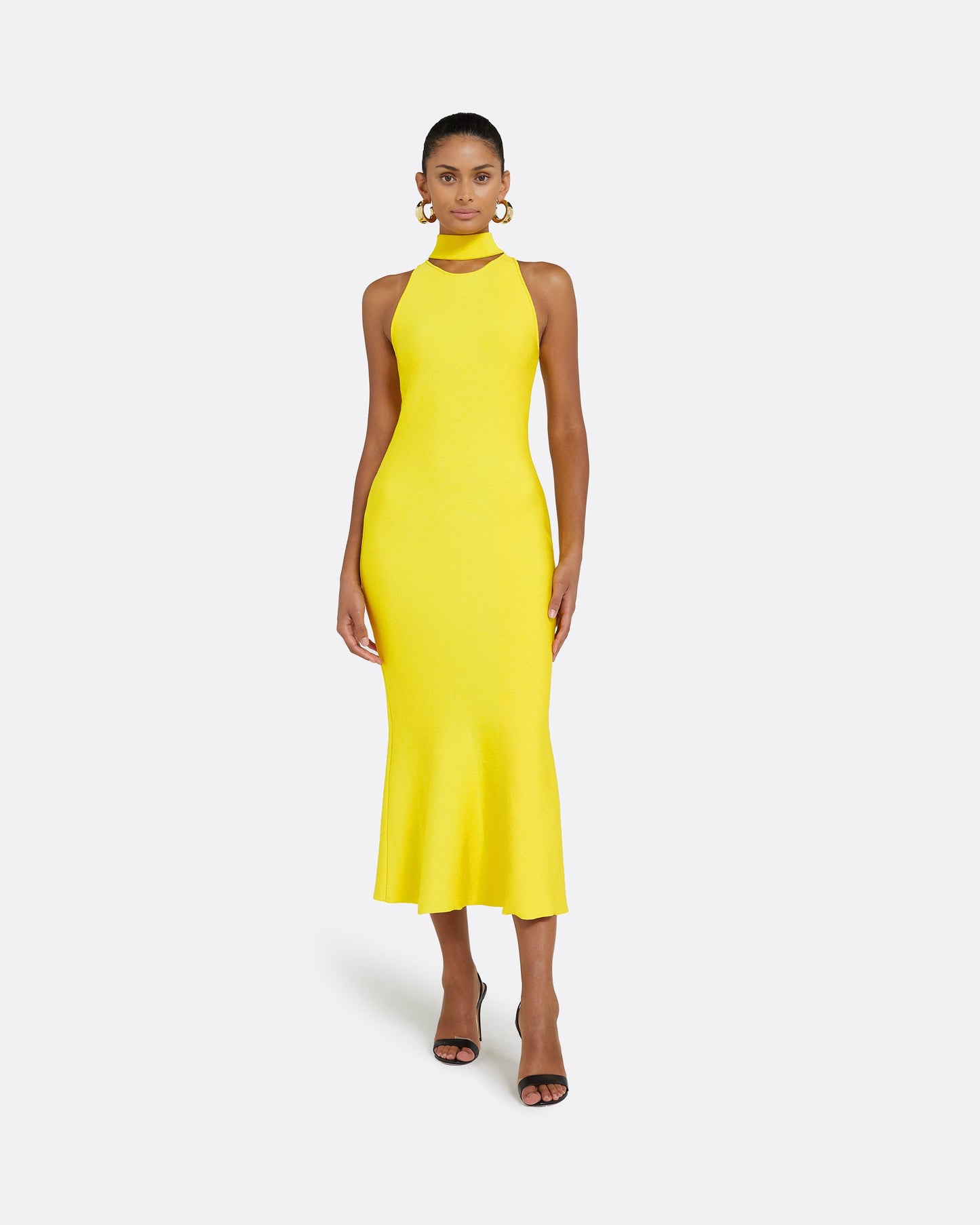 Chasca Canary Knit Midi Dress