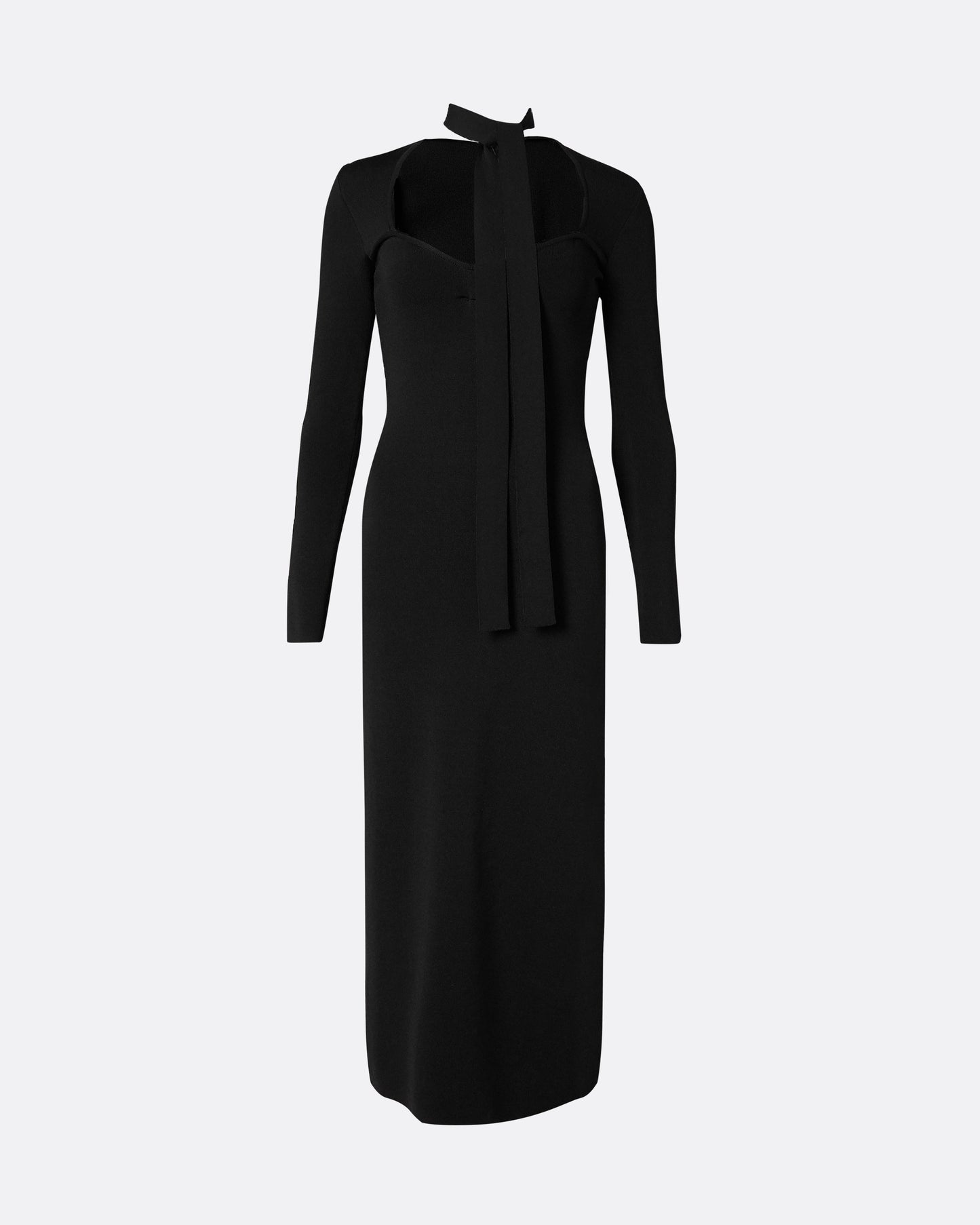 Paricia Black Knit Midi Dress