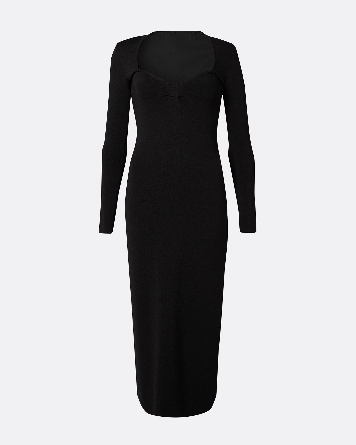 Paricia Black Knit Midi Dress