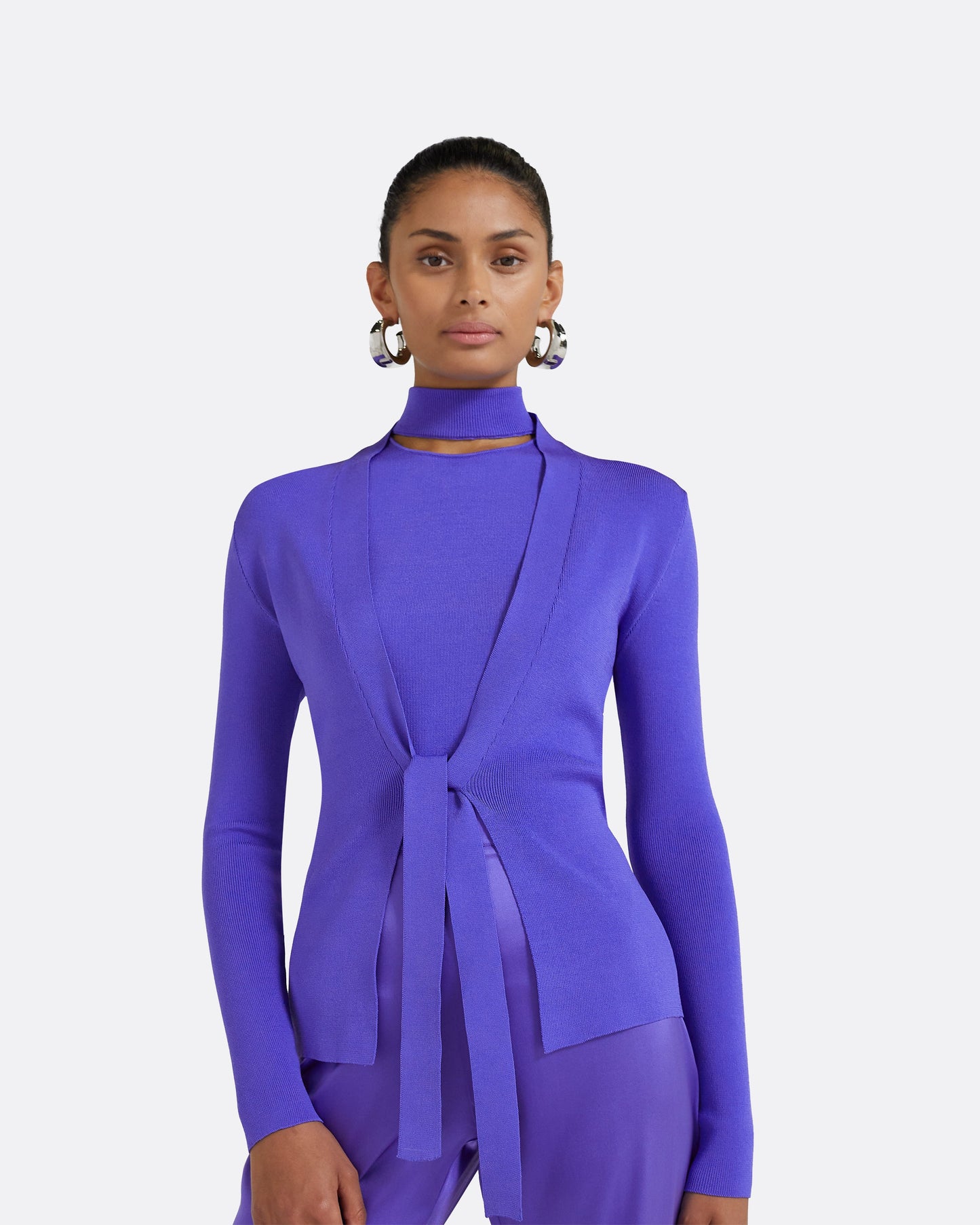 Mani Anemone Blue Knit Cardigan