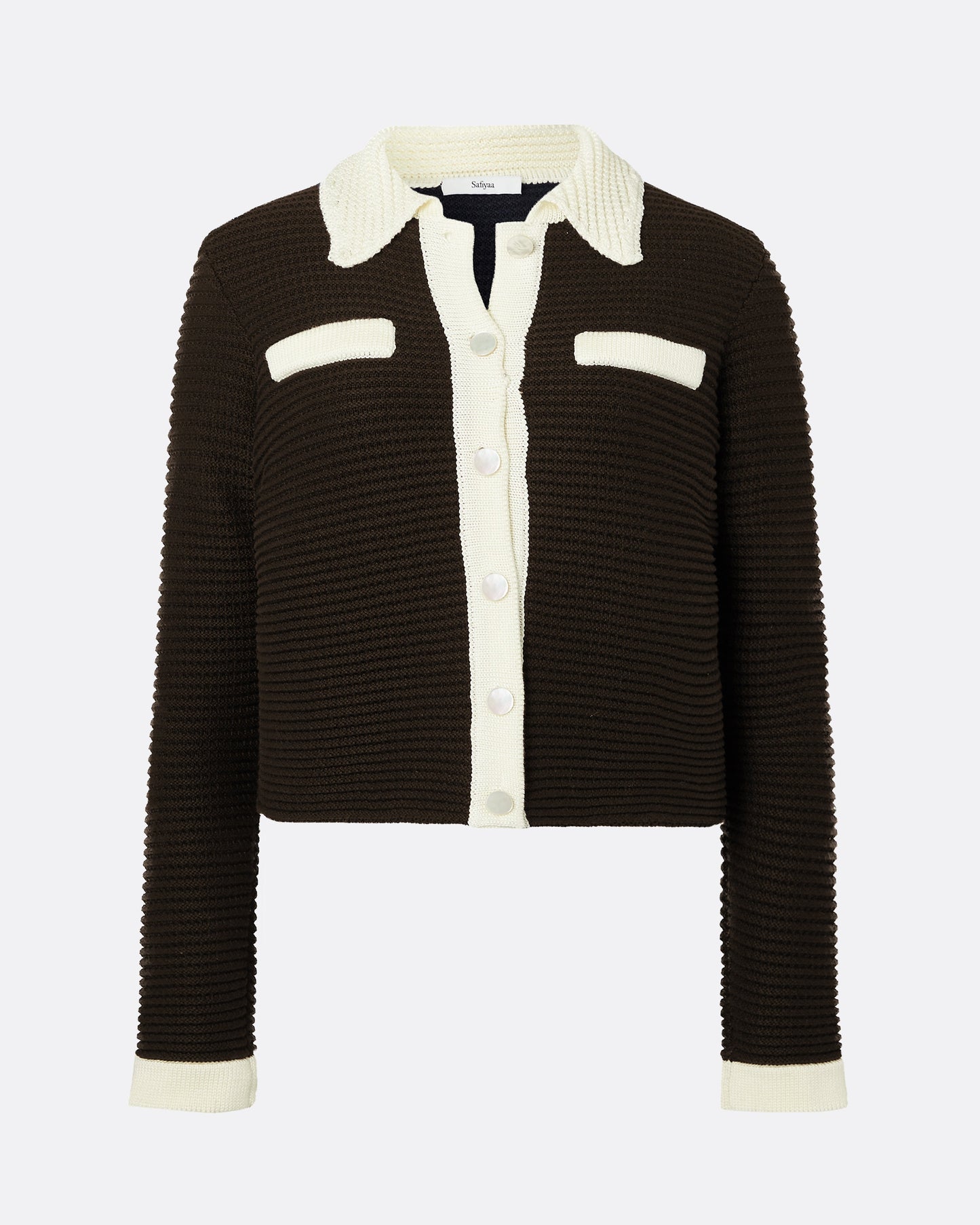 Artemis Dark Mocha & Ivory Crochet Jacket