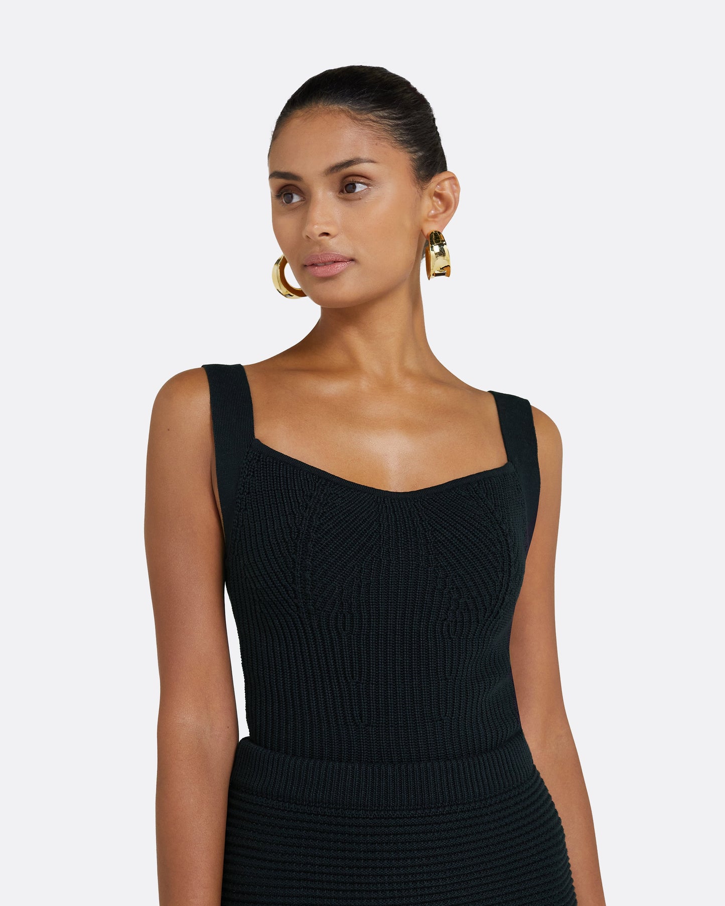 Amal Navy Crochet Top