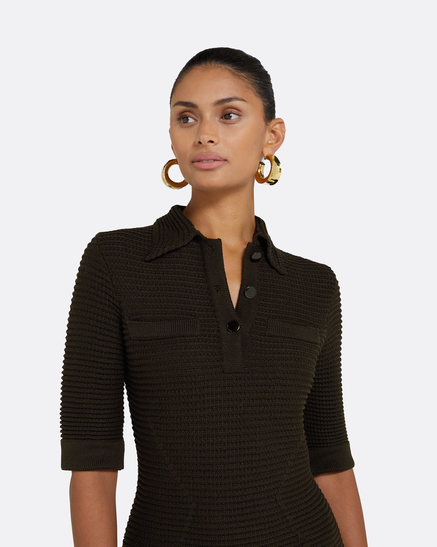 Akilah Dark Mocha Crochet Dress