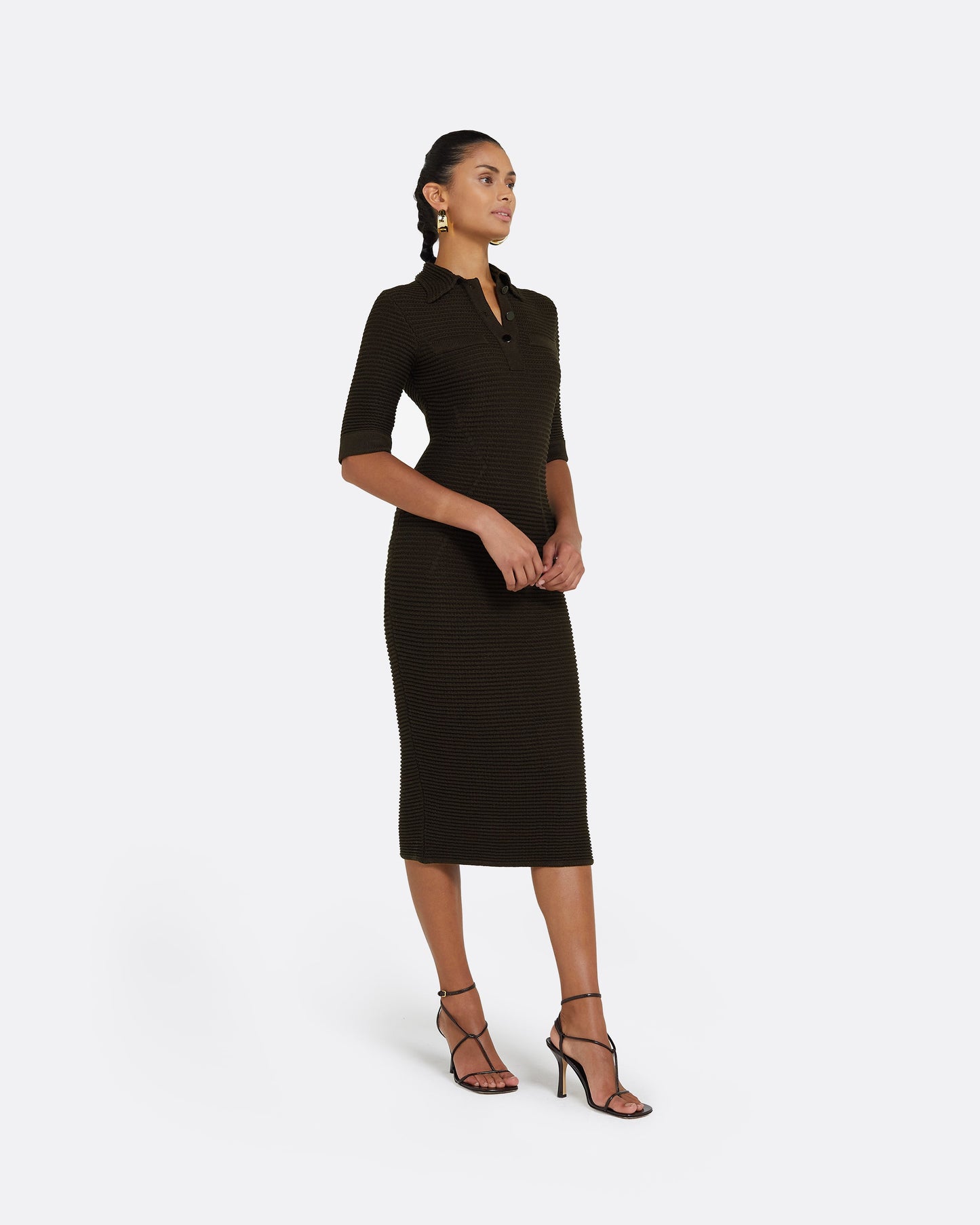 Akilah Dark Mocha Crochet Dress