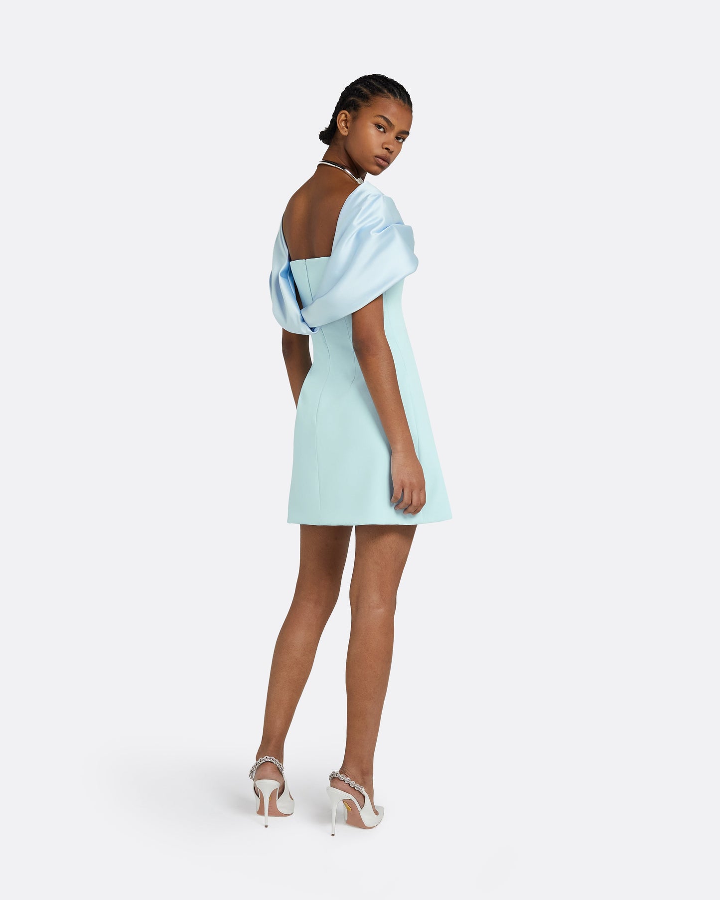 Abrana Baby Blue Short Dress