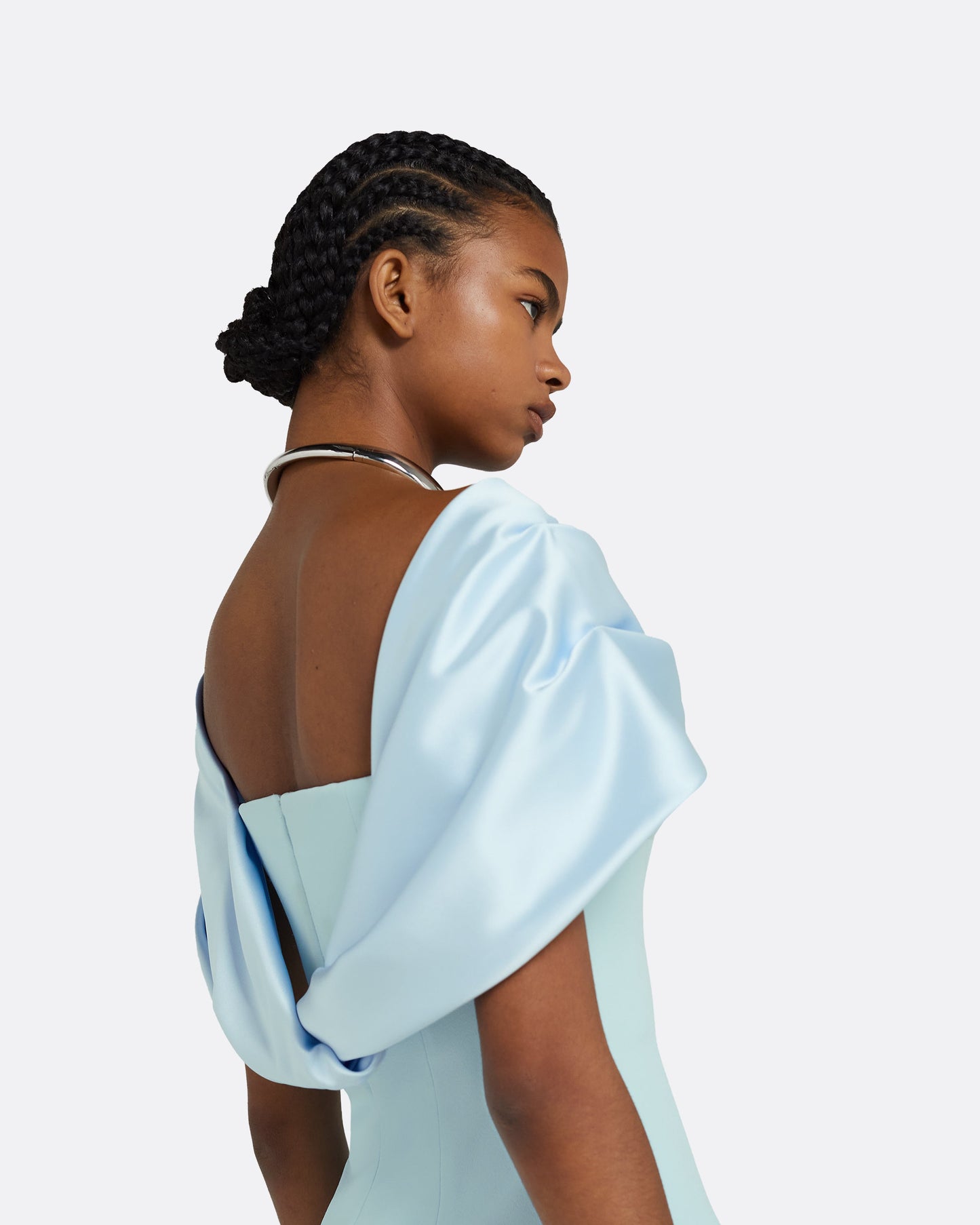 Abrana Baby Blue Short Dress