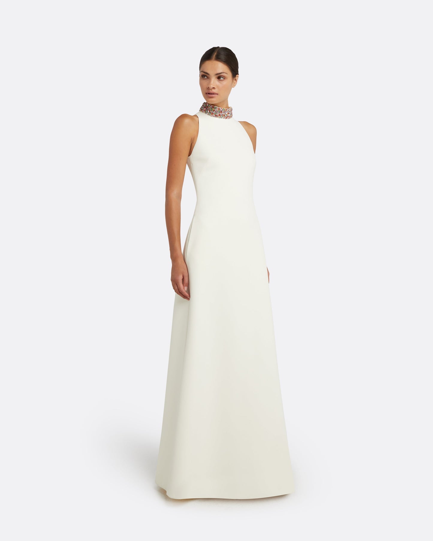 Priscilla Ivory Long Dress