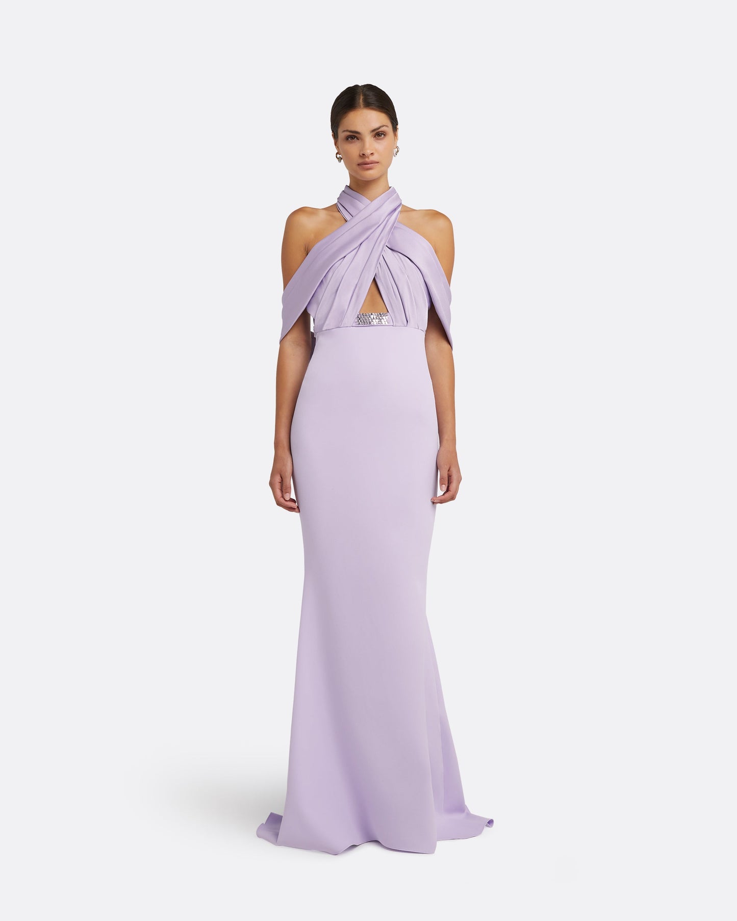 Louella Verbena Embroidered Long Dress