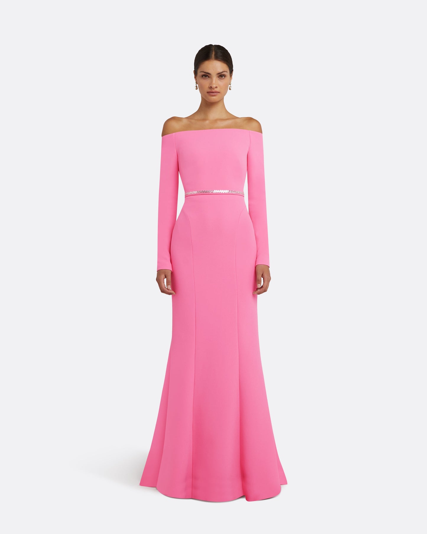 Rory Aurora Long Dress With Embroidered Belt