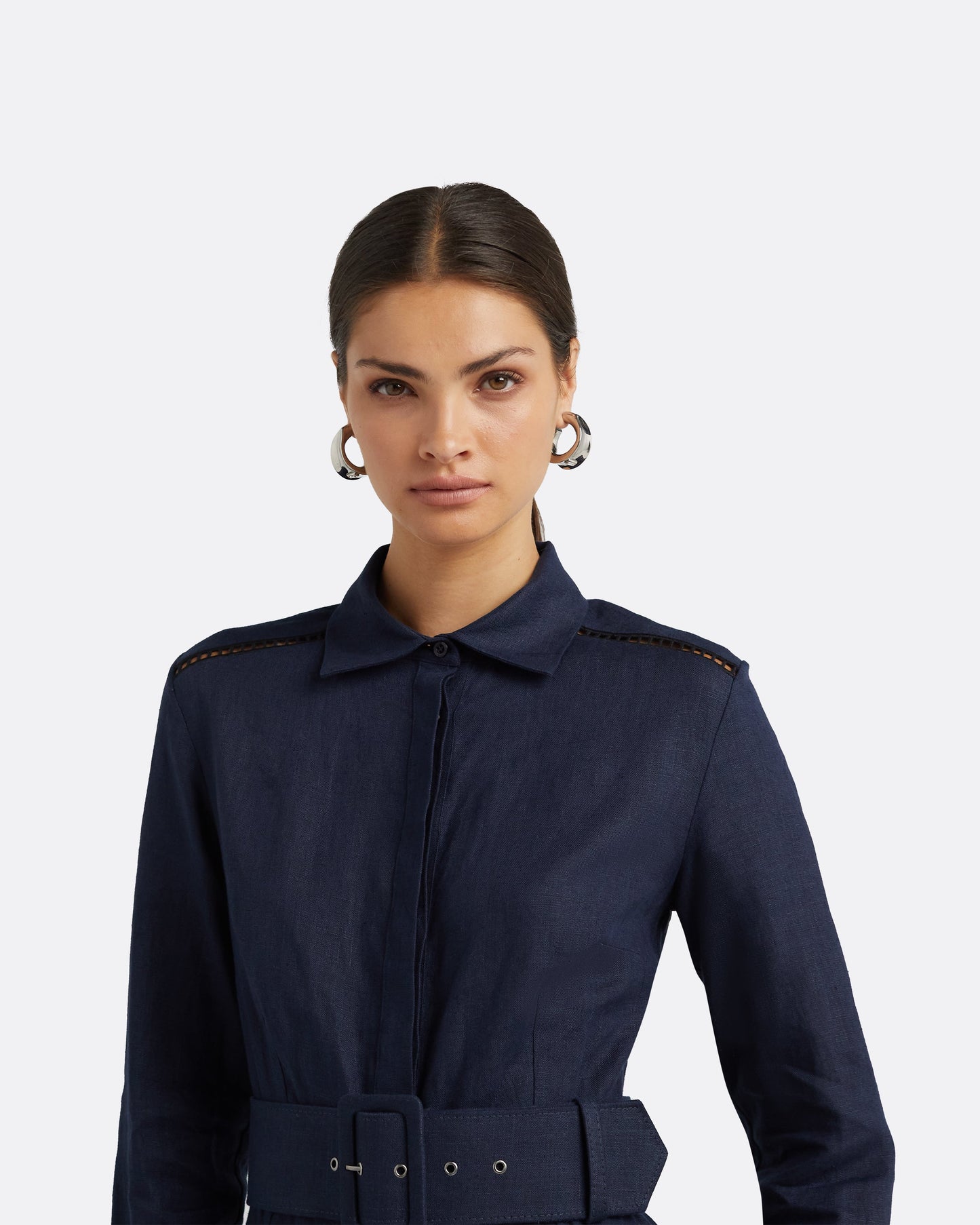 Fauna Navy Midi Dress